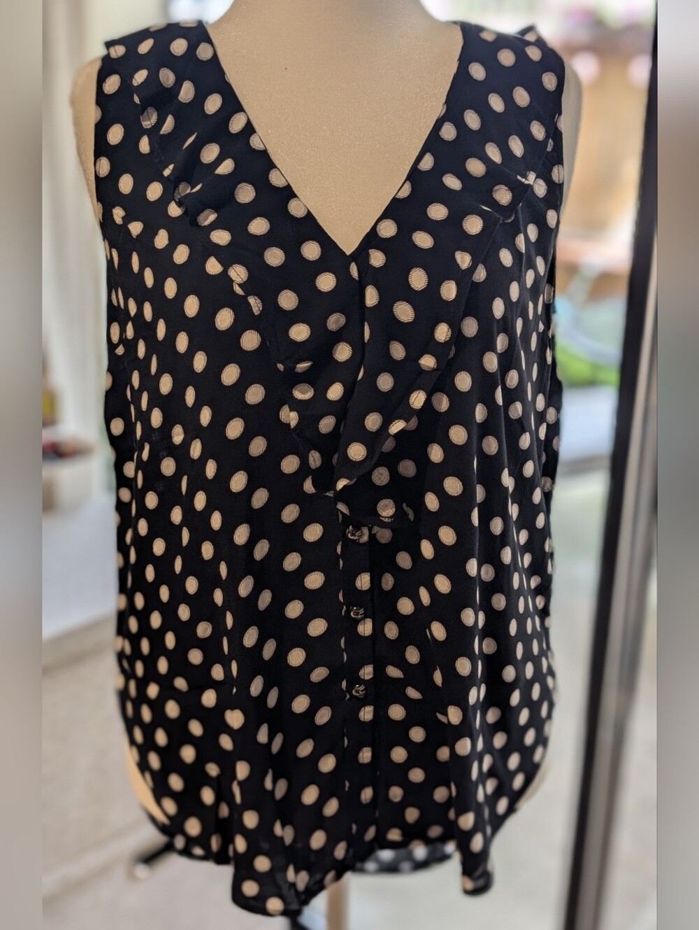 MAEVE Polka Dot Sleeveless Top - Picture 1 of 6
